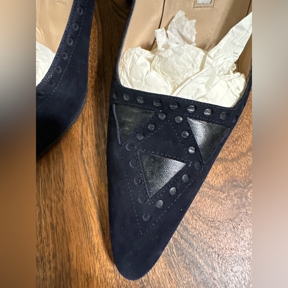 Manolo Blahnik genuine black leather size 7.5 or 37.5 - Picture 2 of 5